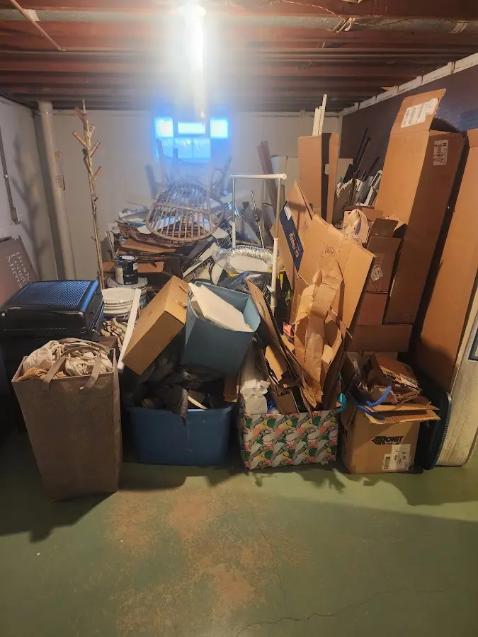 Roll-off dumpster container at job site for Construction Dumpster Rental in Centerville